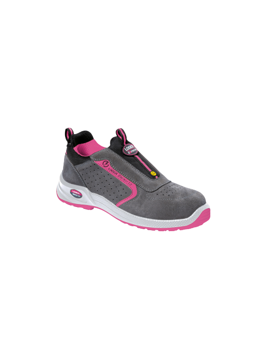 Logica Low Safety Schuhgrau und Fuchsia