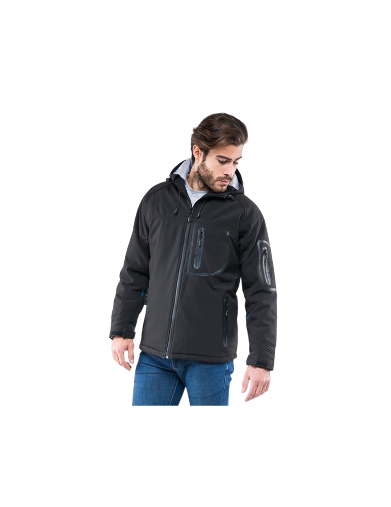 Veste soft shell noir hiver SOCIM Sottozero