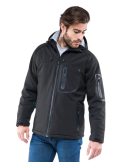 Schwarze Winterjacke SOCIM Sottozero Softshell-Jacke