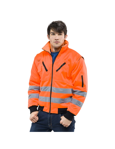 Hochsichtbare Jacke SOCIM Sottozero orange ärmellos 2