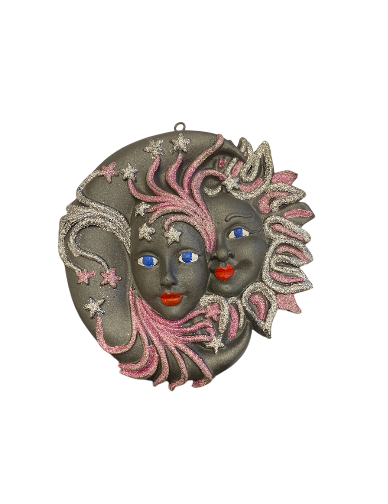 Statue artistique DE FEMMES SOLEIL LUNE EN PIERRE DE LAVE de la Panza srl