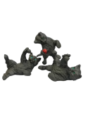 Artistic FIGURINE OF THE KITTEN WITH THE LAVA STONE BALL of the...