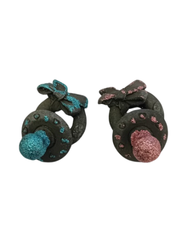 Artistic PACIFIER STATUE WITH LAVA STONE BOW of the Panza srl