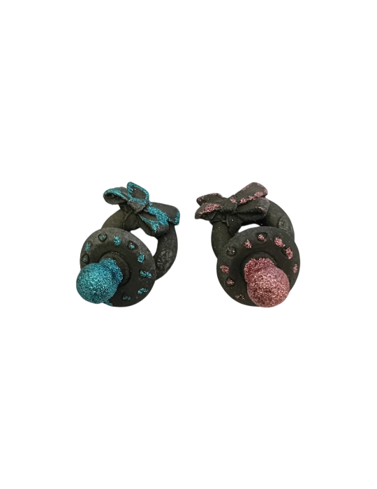 Artistic PACIFIER STATUE WITH LAVA STONE BOW of the Panza srl Artistic PACIFIER STATUE WITH LAVA STONE BOW of the Panza srl