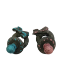 Artistic PACIFIER STATUE WITH LAVA STONE BOW of the Panza srl