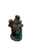 Artística ESTATUA DE PAPÁ NOEL CON OSO DE PIEDRA DE LAVA de...