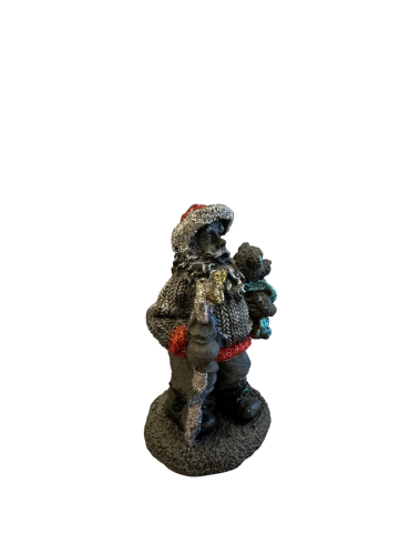 Artistiche STATUA DI BABBO NATALE CON ORSETTO IN PIETRA LAVICA dell... 2