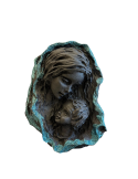 Religiosi STATUA MADONNA CON IL BAMBINO NELLA ROCCIA IN PIETRA LAVI...