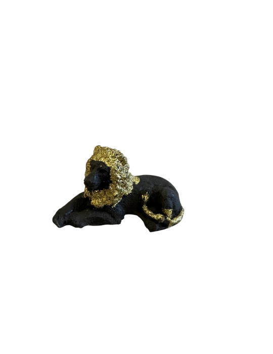 Artistic FIGURINE OF THE LITTLE LION IN LAVA STONE of the Panza srl