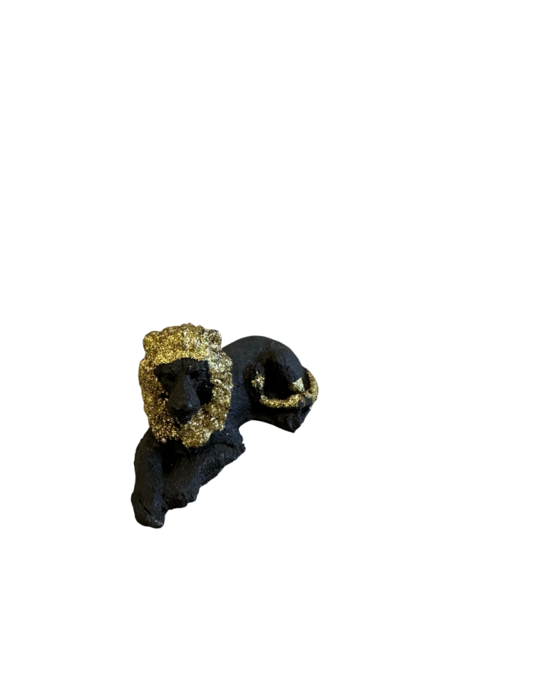 Artistic FIGURINE OF THE LITTLE LION IN LAVA STONE of the Panza srl