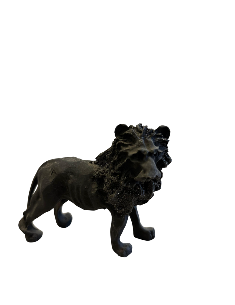 Statue artistique du lion en pierre de lave de la Panza srl