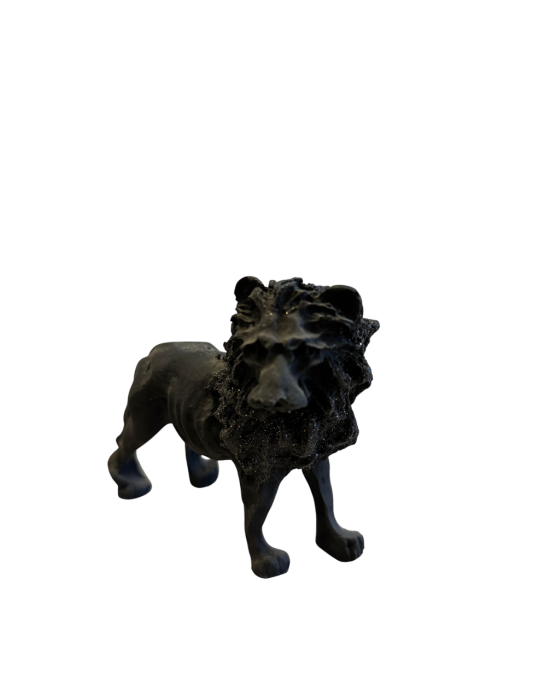 Statue artistique du lion en pierre de lave de la Panza srl