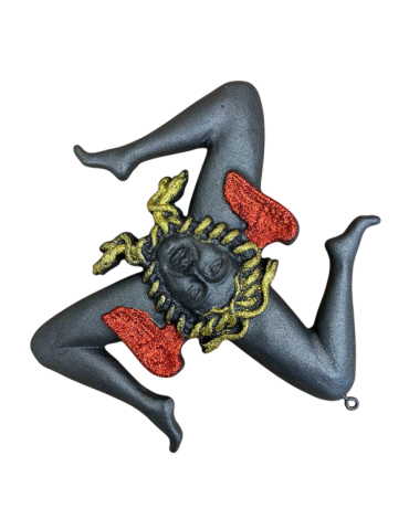Artistic THE COLORED TRINACRIA IN LAVA STONE of the Panza srl