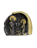 Religious SMALL NATIVITY FIGURINE IN LAVA STONE WITH DECORATIONS...