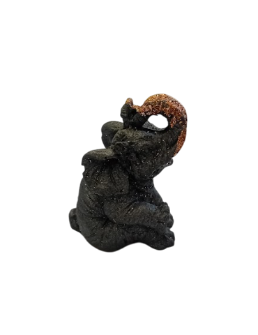 Artistic ELEPHANT FIGURINE IN LAVA STONE of the Panza srl