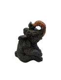 Artistic ELEPHANT FIGURINE IN LAVA STONE of the Panza srl