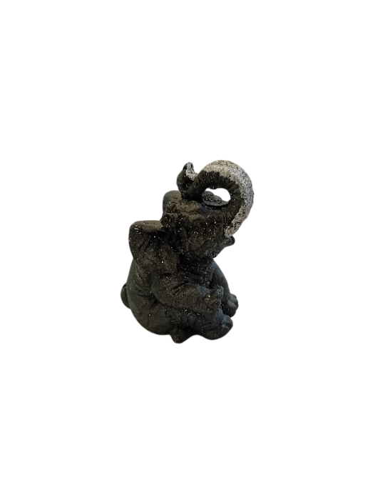 Artistic ELEPHANT FIGURINE IN LAVA STONE of the Panza srl
