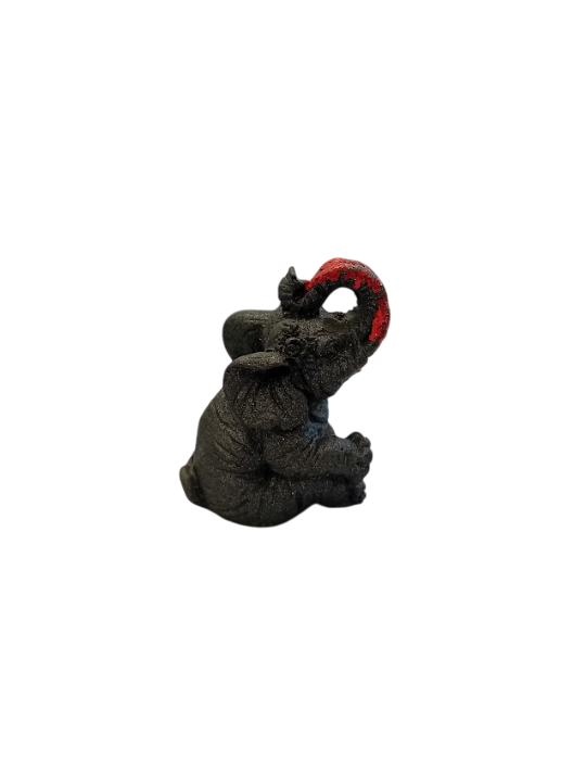 Figura artística de elefante en piedra volcánica del Panza srl