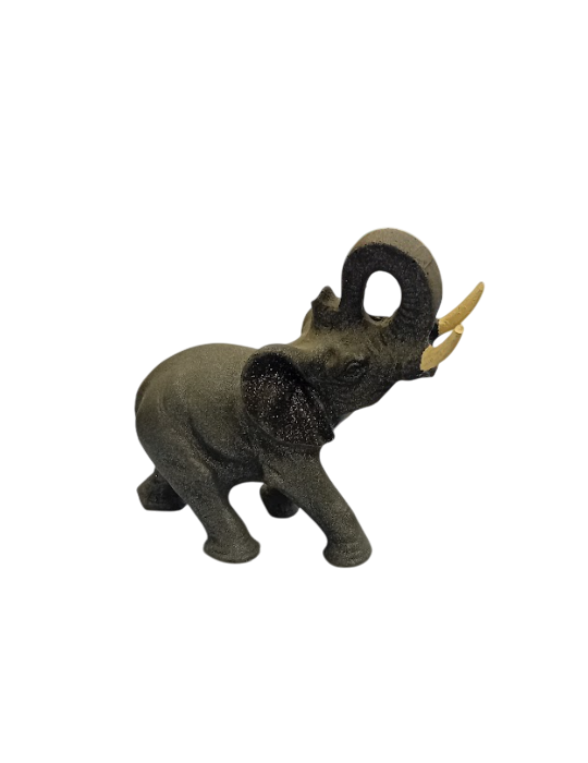 Artiste GRANDE STATUE D’ÉLÉPHANT EN PIERRE DE LAVE du Panza srl