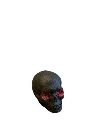 SMALL SKULL FIGURINE IN LAVA STONE