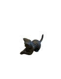 Artistiche STATUINA DEL GATTO CHE GIOCA IN PIETRA LAVICA della Panz...