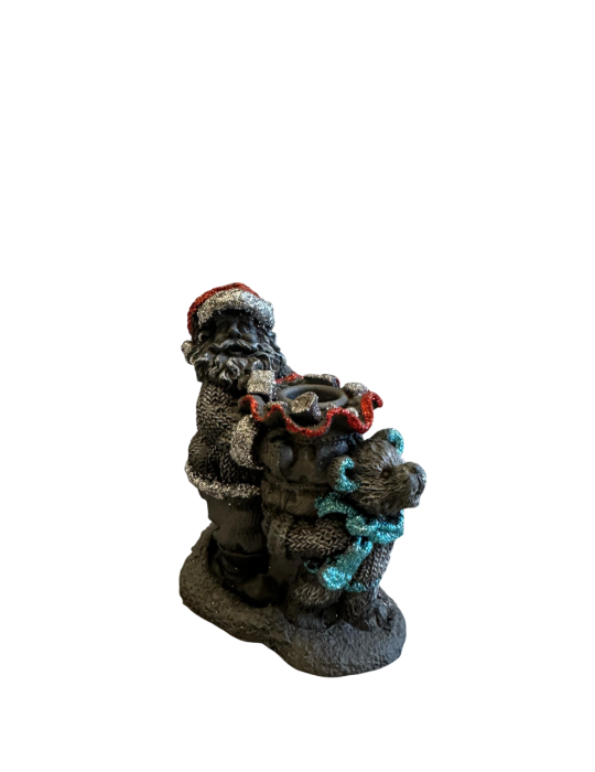 Artista CANDELABRO CON PAPÁ NOEL Y OSO EN PIEDRA DE LAVA ...