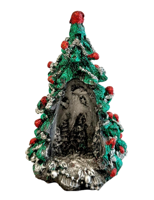 Artistic LAVA STONE CHRISTMAS TREE FIGURINE of the Panza srl