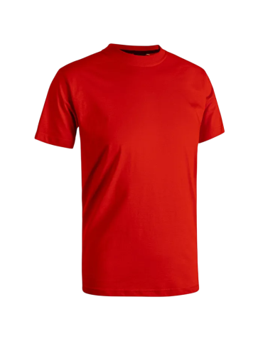 Camiseta de cuello redondo roja Sottozero 100% algodón SOCIM