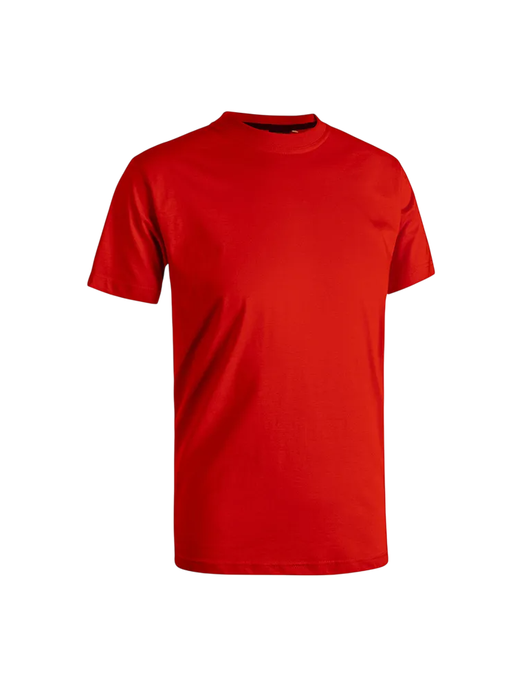 T-shirt à col rond rouge 100 SOCIM % coton Sottozero
