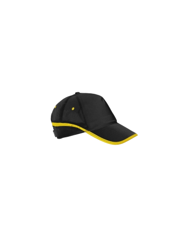 BERRETTO TESA PRECURVA NERO RIF. GIALLO