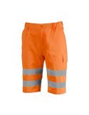 BERMUDA SHORT ARANCIONE ALTA VISIBILITA POL/COT