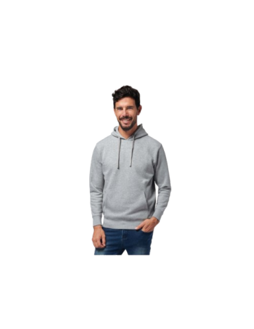 FELPA GRIGIA CON CAPPUCCIO TASCA MARSUPRIO 80%COT 20%POL