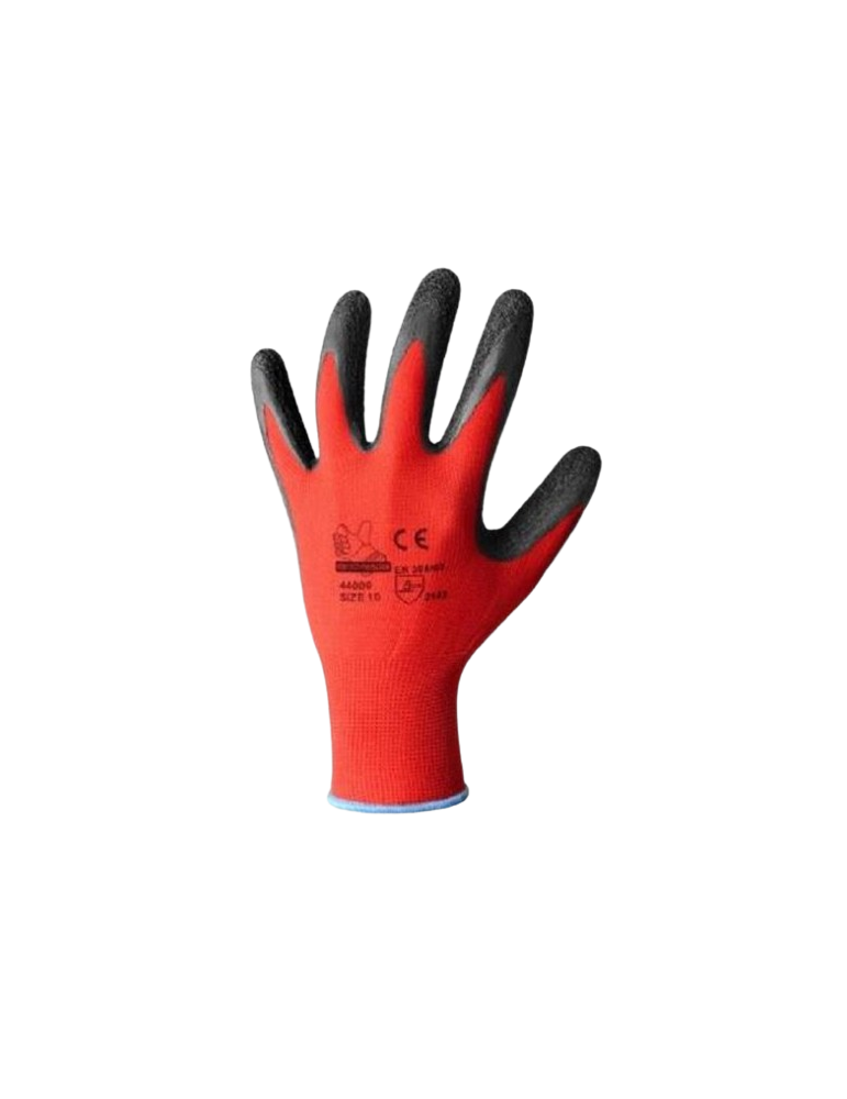 Schwarzer und roter Latexschaumhandschuh