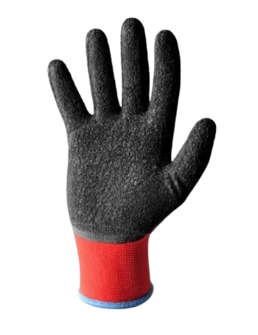 GUANTO IN POLIESTERE IN SCHIUMA DI LATTICE NERO E ROSSO 2