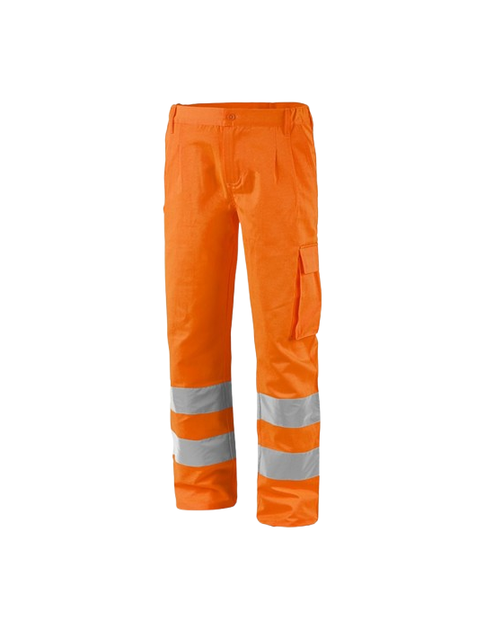 Orange SOCIM Sottozero high visibility trousers with pockets