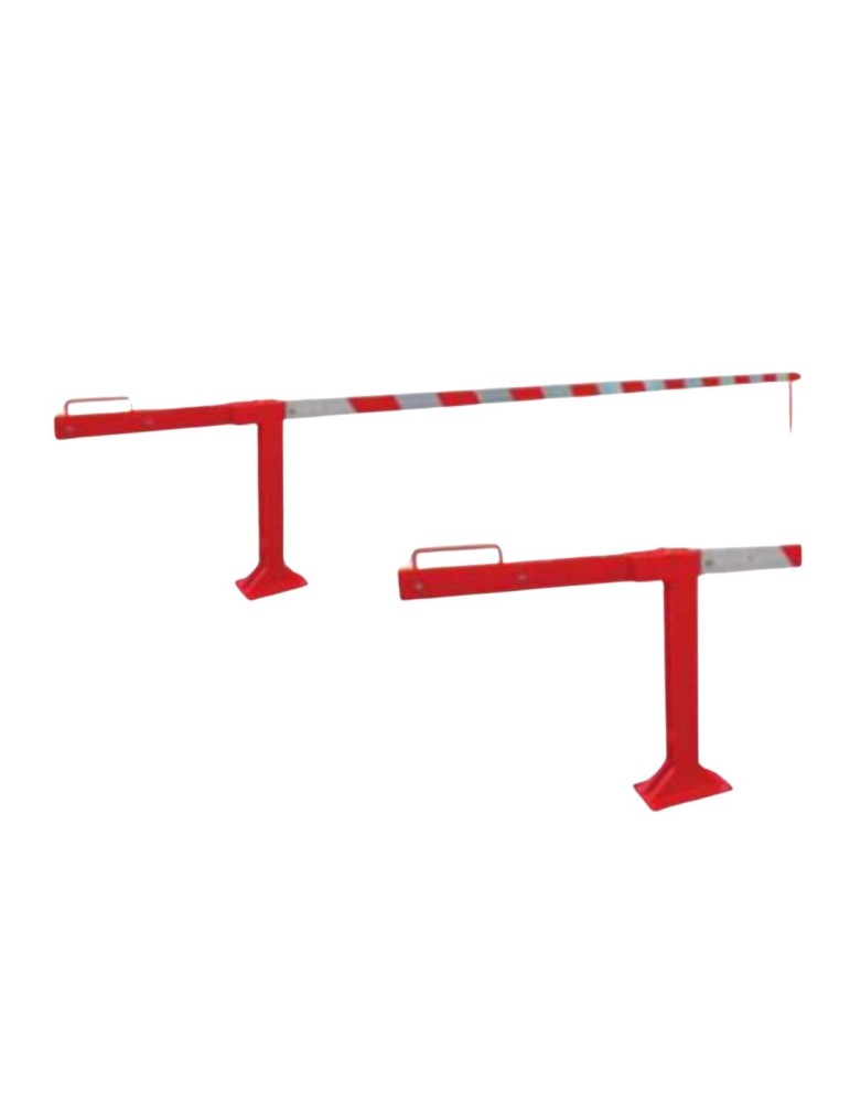 Barriera manuale con piedino fisso 5 metri in alluminio