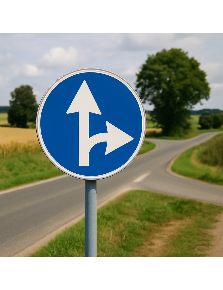 Allowed Directions Sign Right and Right Disc