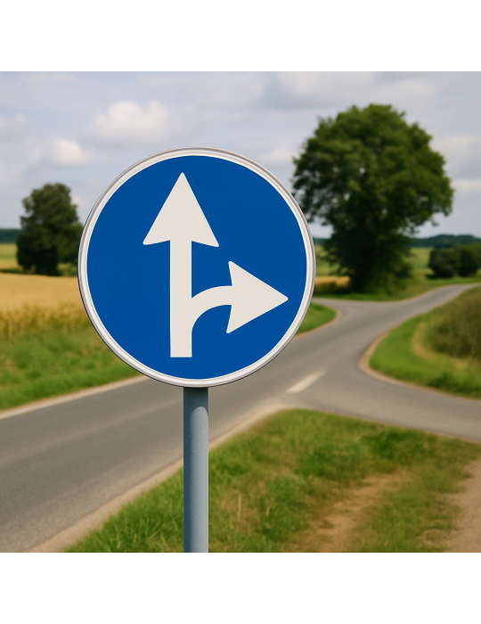 Allowed Directions Sign Right and Right Disc