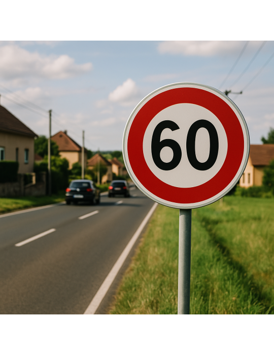 Maximum Speed Limit Disc Diameter 60 cm Sign
