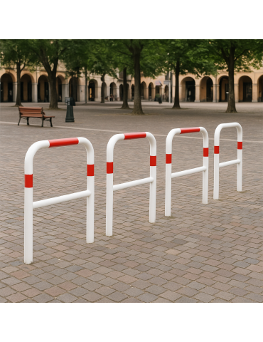 Pedestrian arch with white/red crossbar Ø 60 mm (110x100 cm) 2