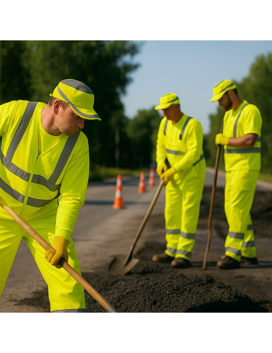 Caschi da lavoro Caschetto antiurto giallo fluo della GUANTIFICIO S...