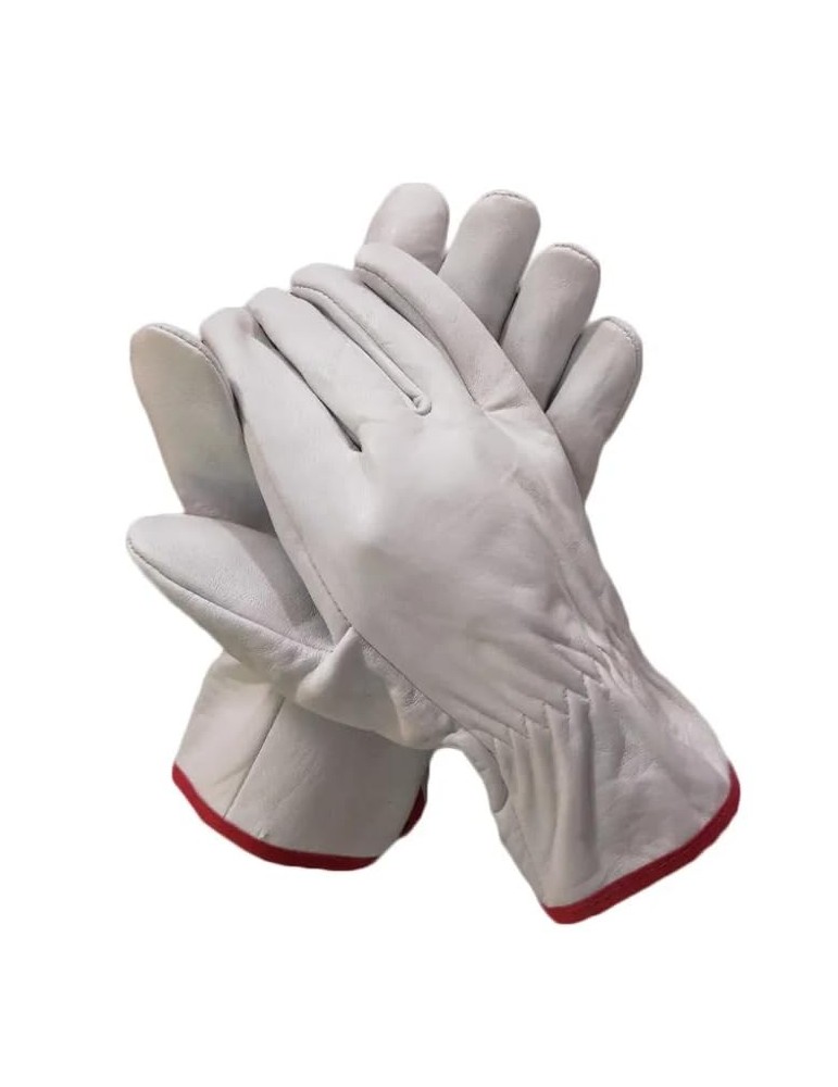 Guantes de cuero Guantes de cuero con espalda de grano vaca partida "103e" de...