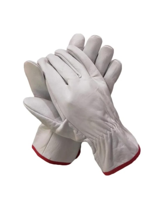 Guantes de cuero Guantes de cuero con espalda de grano vaca partida "103e" de...