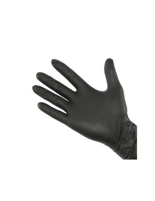 Nitrile Gloves Synthetic Disposable Black Nitrile Gloves - 10 Pack...