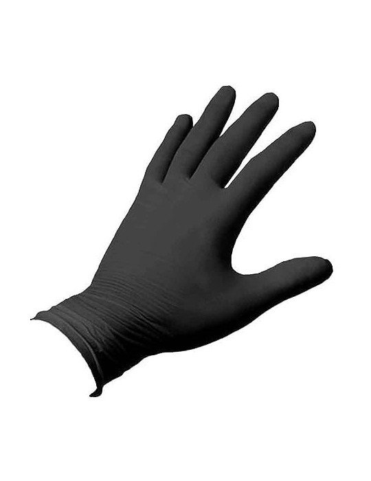 Guantes de nitrilo Guantes sintéticos desechables de nitrilo negros - Pack de 10...