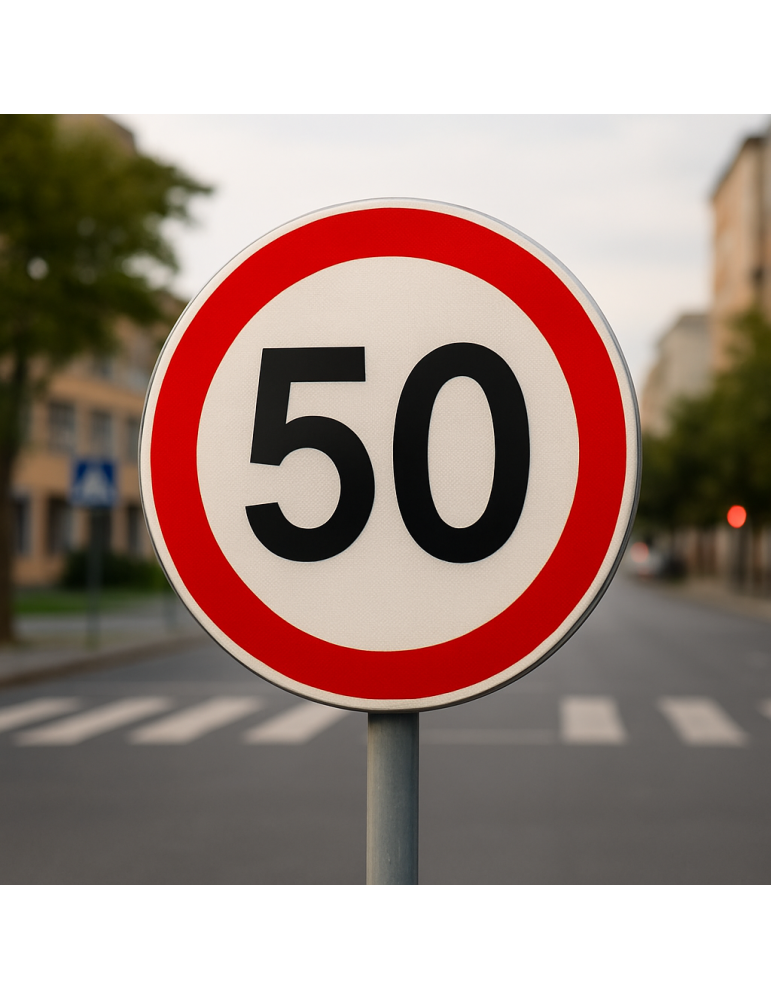 Maximum Speed Limit Disc Diameter 60 cm Sign
