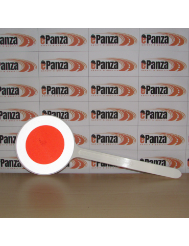 Signalpaddel Durchmesser 150 mm – rot/rot reflektierend 2