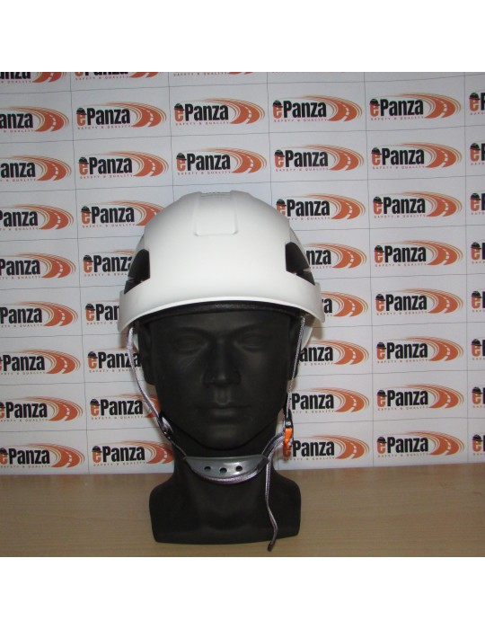 Casco Logica Sisma2 ventilado en abdominales con protector de barbilla blanco