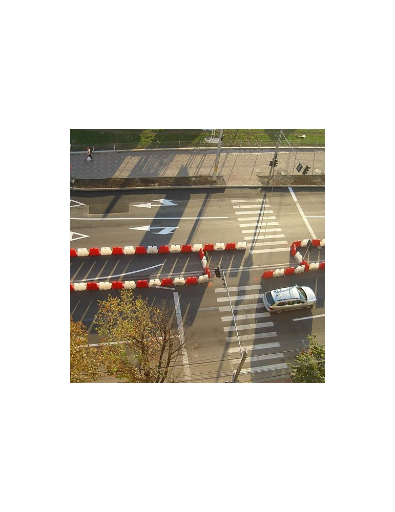 Clôtures mobiles en plastique empilables du New Jersey en blanc Sisas