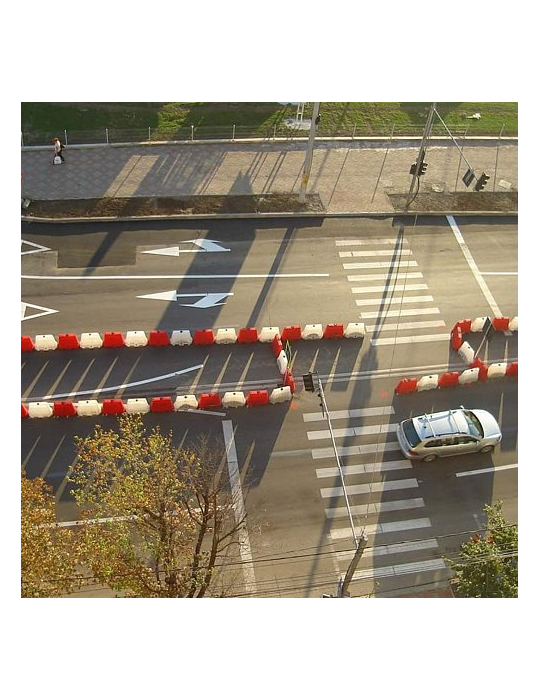 Vallas móviles de Nueva Jersey en plástico apilable rojo de Sisas